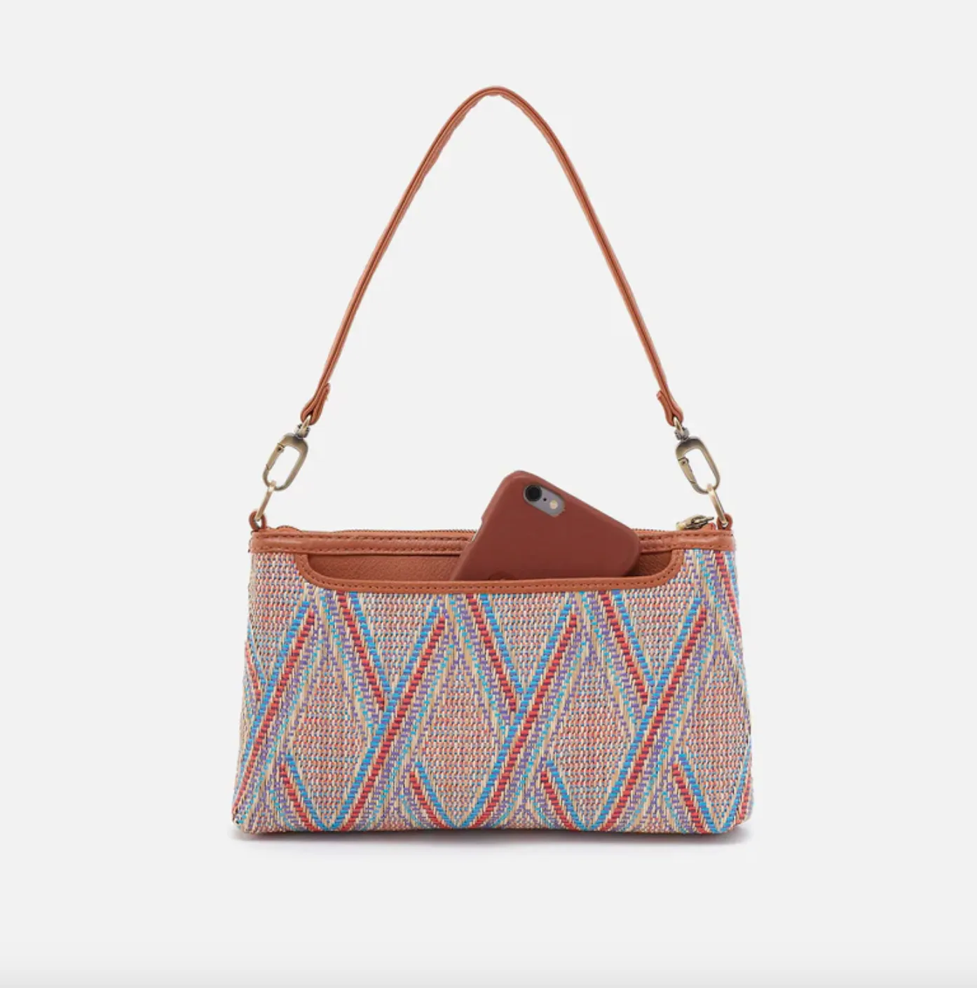 Darcy Crossbody | Multi Weave with Leather Trim