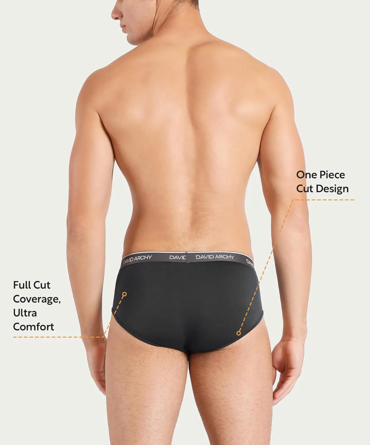 DAVID ARCHY Men's Briefs Rayon Made from Bamboo Underwear Comfort Fit Super Soft Comfort NO Fly Briefs 4 or 7 Pack