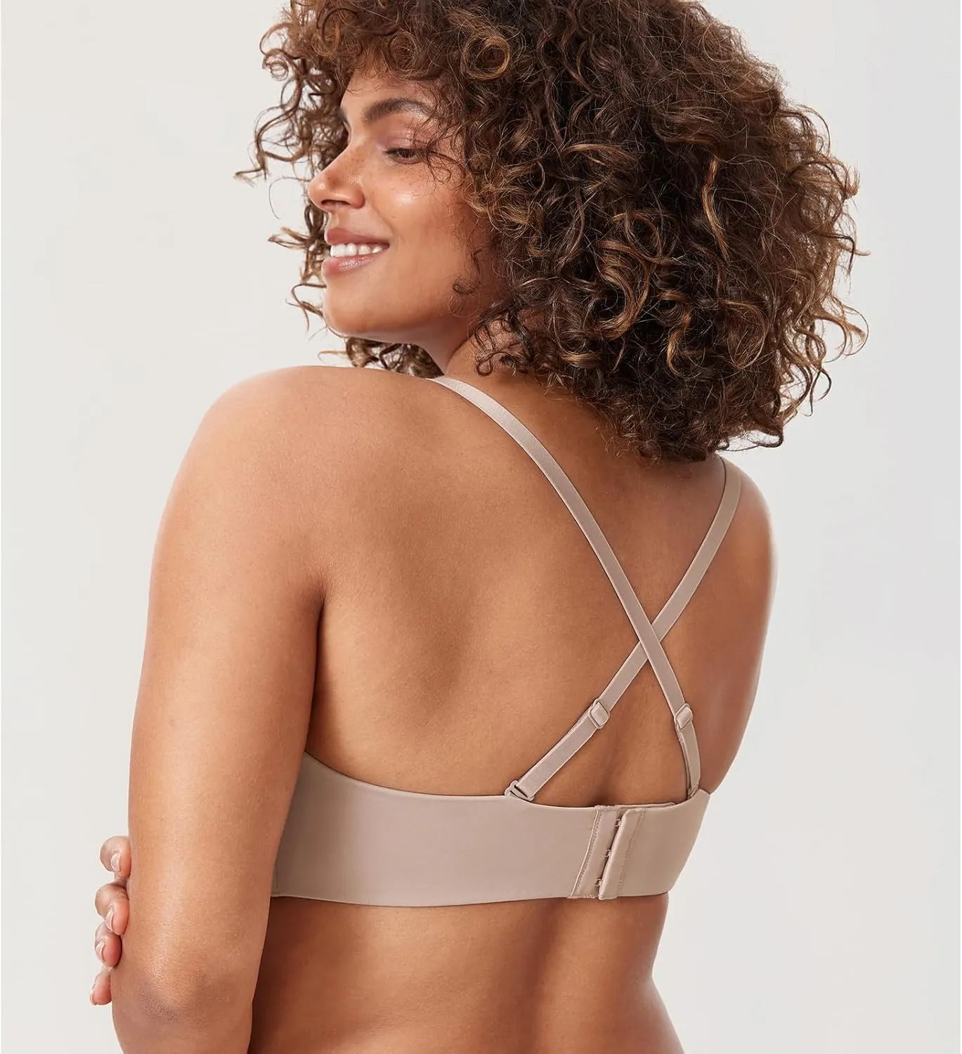 DELIMIRA Women's Strapless Bra Minimizer Seamless Underwire Unlined Bandeau for Big Bust