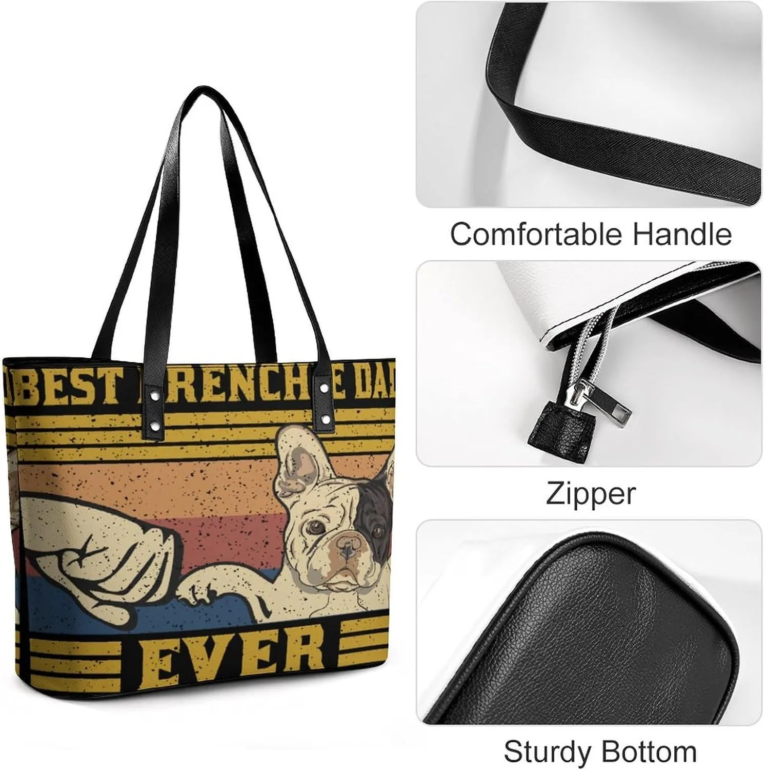 Dinosaurs Pattern Hobo Handbags With Zipper Large Capacity Satchel Tote Bag Shoulder Bag