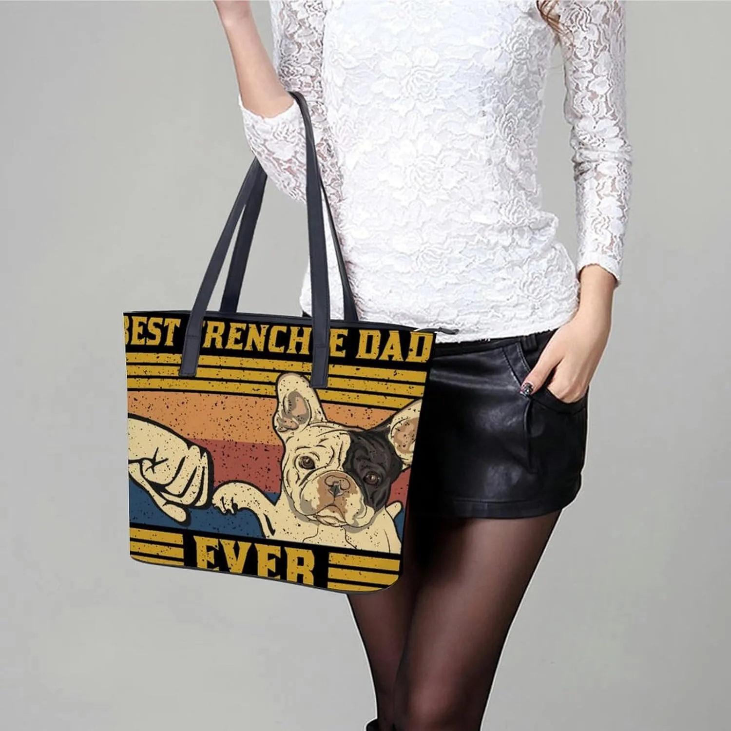 Dinosaurs Pattern Hobo Handbags With Zipper Large Capacity Satchel Tote Bag Shoulder Bag