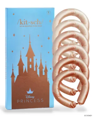 Disney x Kitsch Satin Heatless Curling Rod - Hair Curler Set, Heatless Curls Overnight, Hair Rollers for Soft Curls & Frizz-Free Styling, No Heat Curlers To Sleep in - 6pcs, Disney Princess