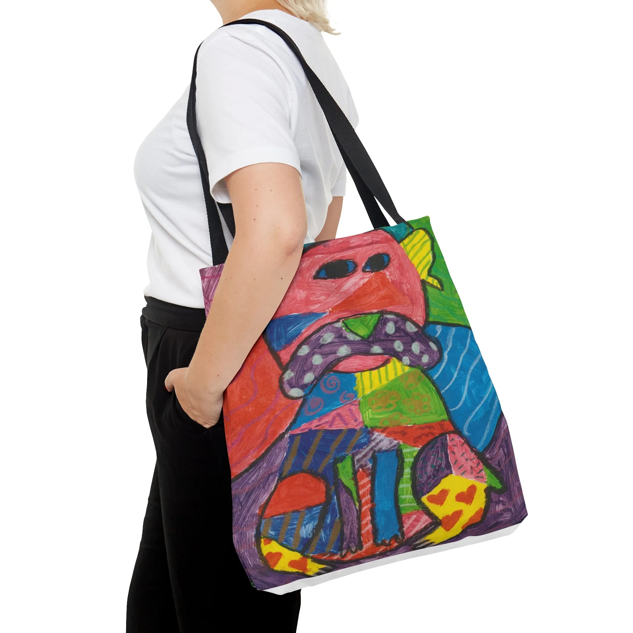 Dog Love Rainbow Tote Bag
