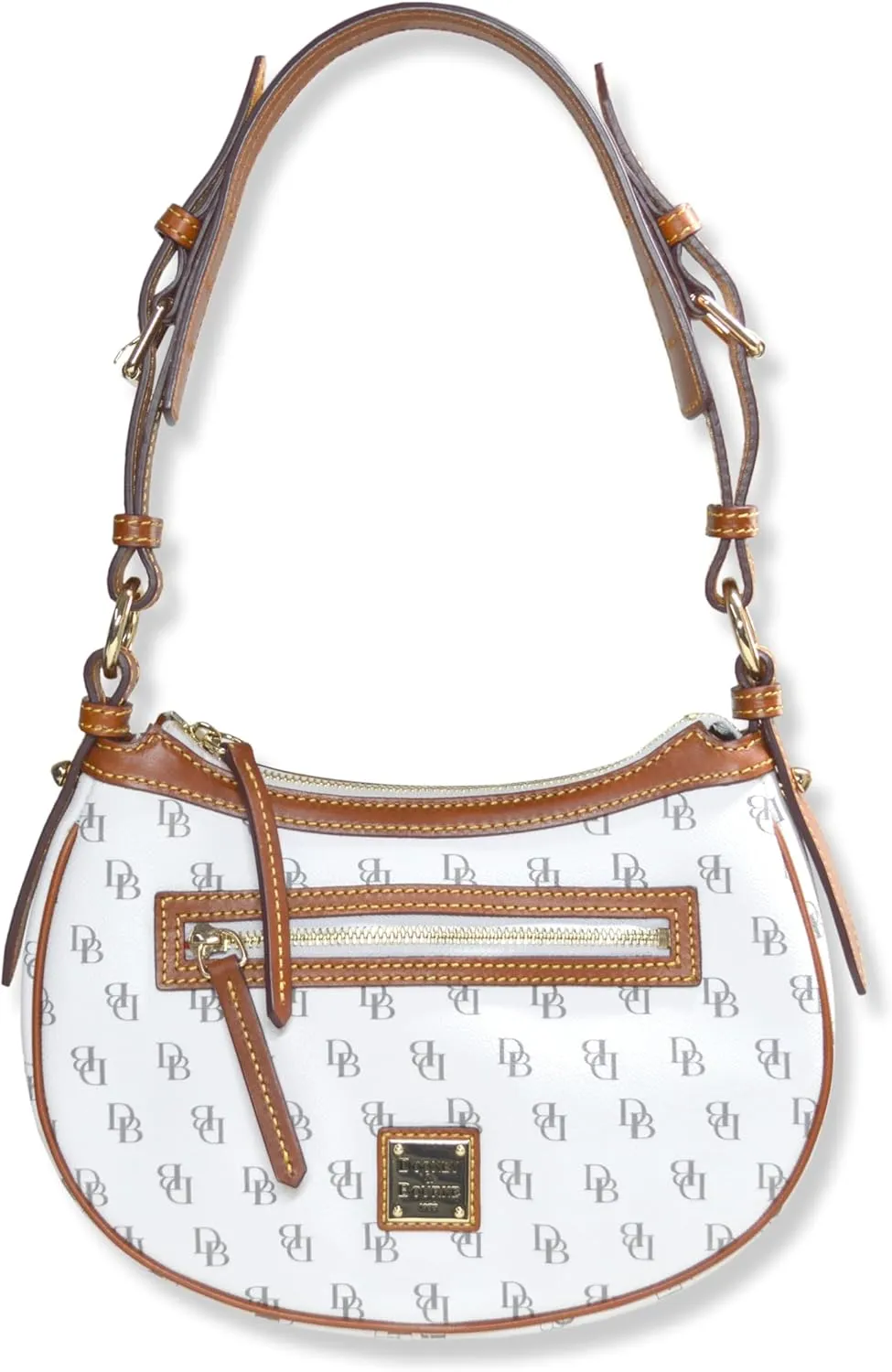 Dooney & Bourke Women's Classic Jacquard Print Round Crescent Hobo Bag Purse,