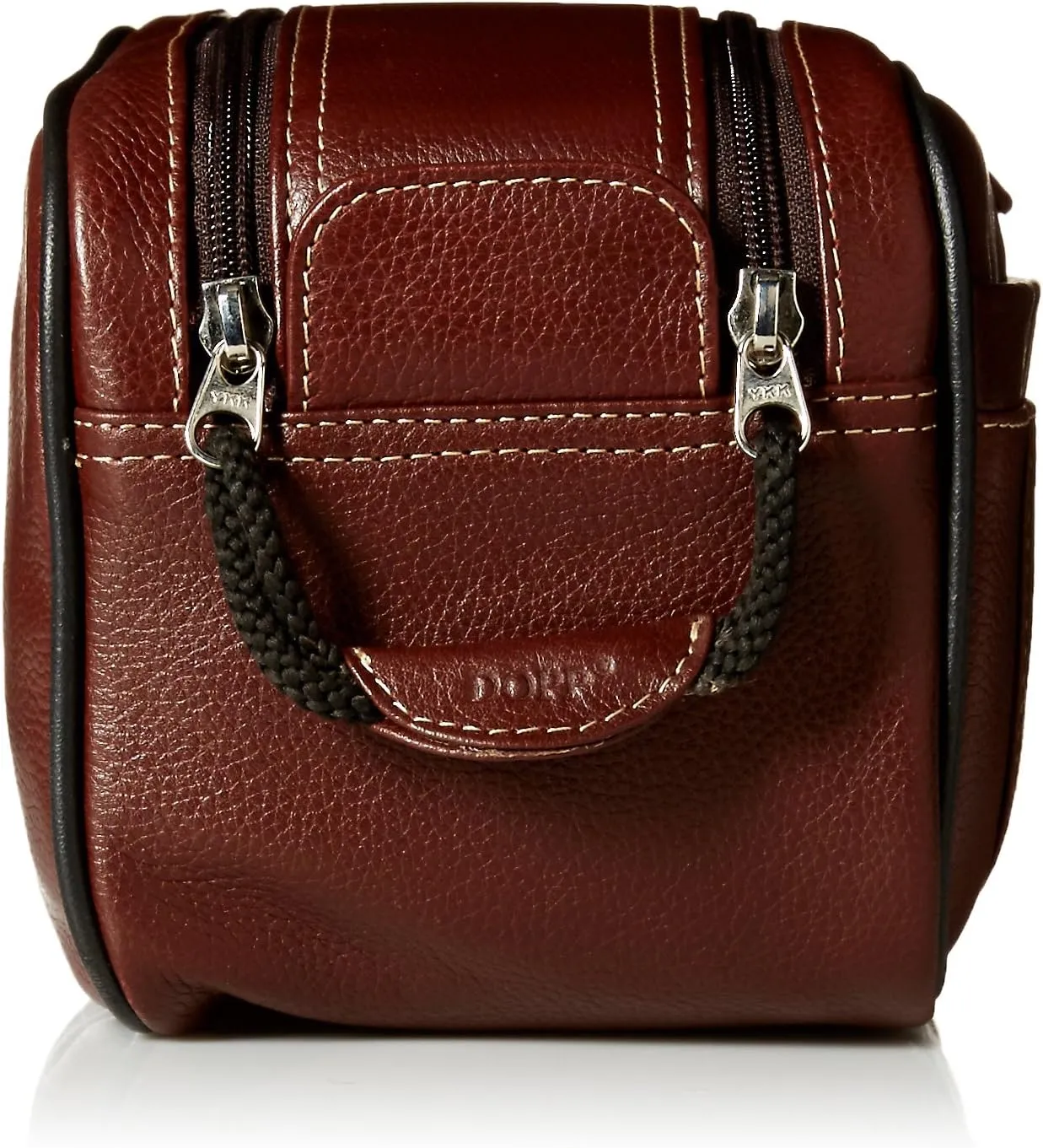 Dopp Men's Country Saddle Soft Sided Multi-Zip Travel Kit-Leather, Brown, One Size