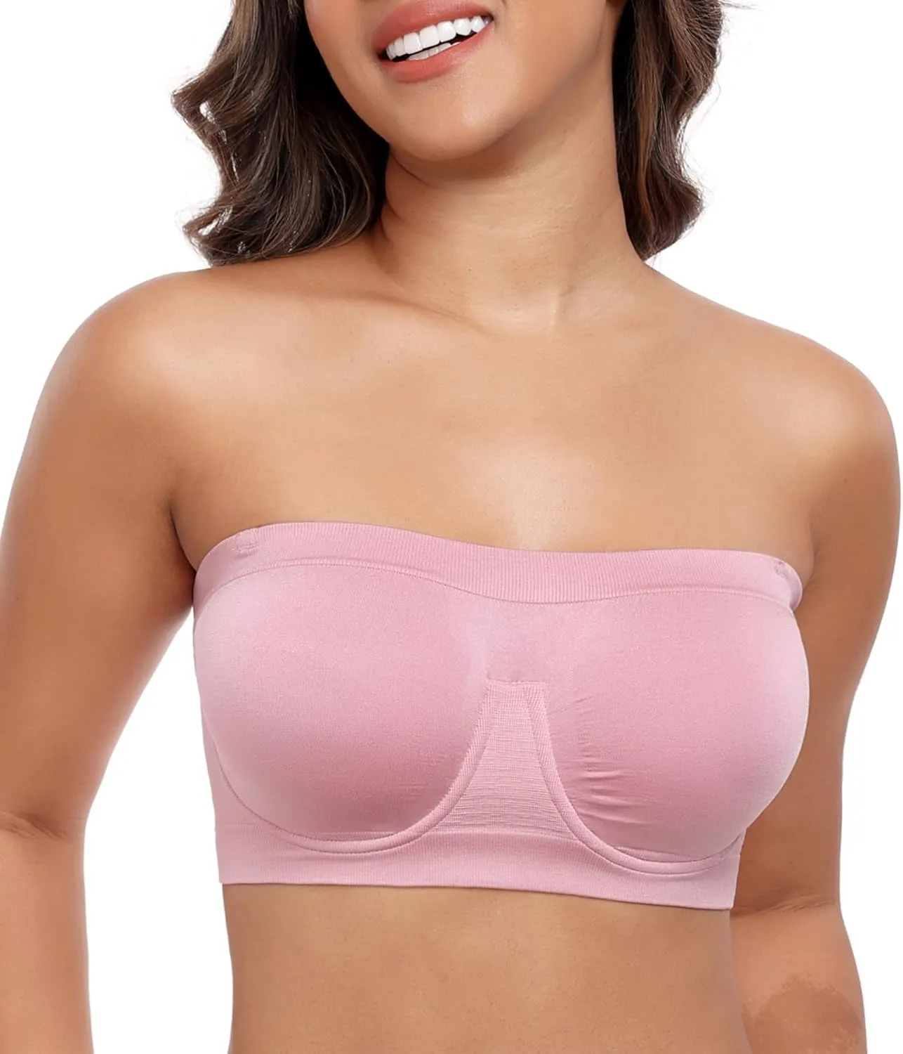 DotVol Women's Underwire Bralette Non Padded Bandeau Tube Top Multiway Bra