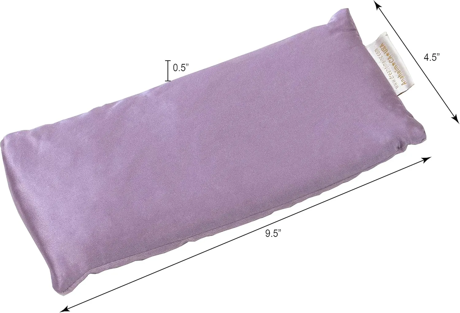 DreamTime Weighted Eye Pillow, Flaxeed Filling with Lavender Aromatherapy, Herbal Face and Sleep Mask, Cold Therapy, Soft Silky Spa Pillow for Relaxation and Meditation, Purple