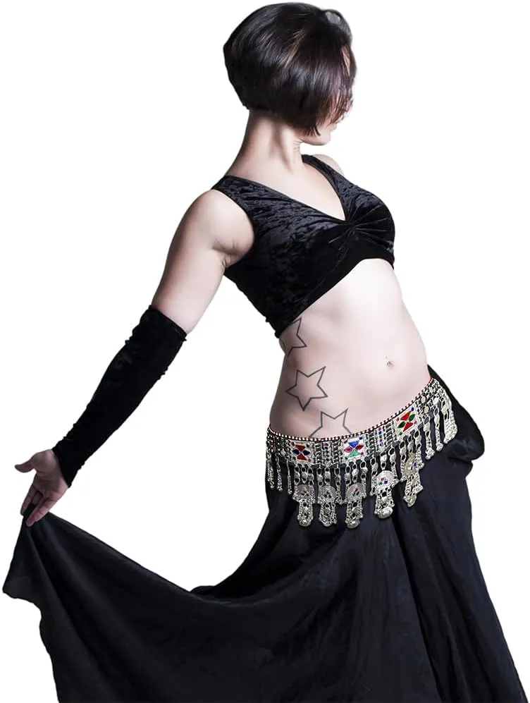 Duel On Jewel Afghan Kuchi Tribal Womens Coins Waist Hip Belt Halime Ertuğrul Kayi Turkman - Belly Dancing Navratri