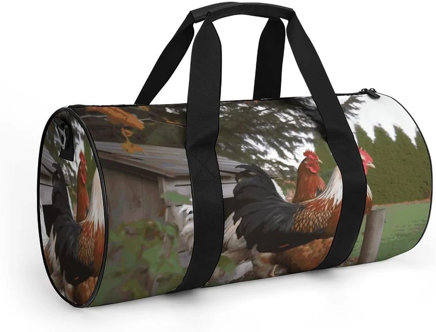 Duffel Bag for Men Women Gym Bag BackYard Chickens Travel Duffel Bag Waterproof Overnight Bag for Sports Workout