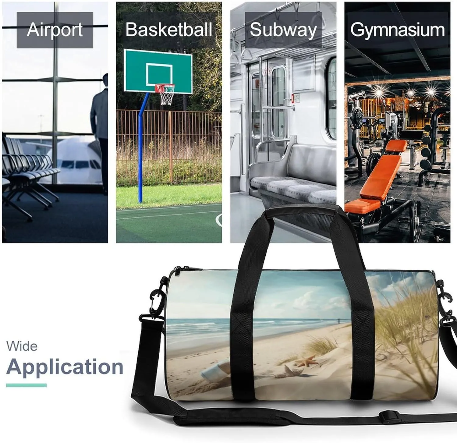 Duffel Bag for Men Women Gym Bag Beach Seaside Travel Duffel Bag Waterproof Overnight Bag for Sports Workout