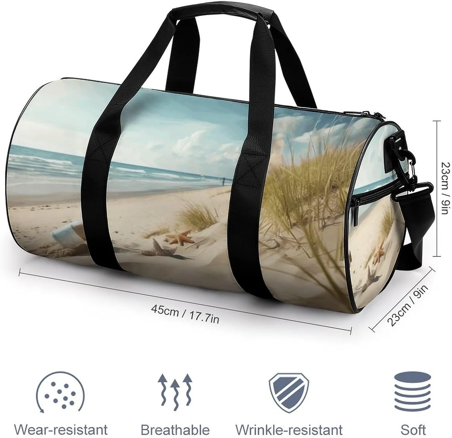 Duffel Bag for Men Women Gym Bag Beach Seaside Travel Duffel Bag Waterproof Overnight Bag for Sports Workout