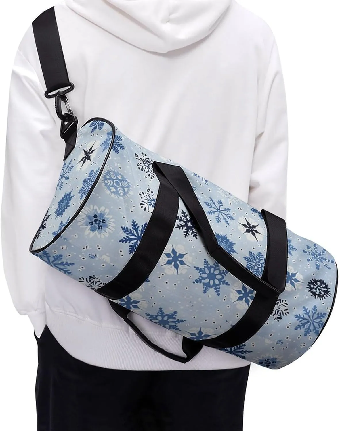 Duffel Bag for Men Women Gym Bag Blue And Light Blue Travel Duffel Bag Waterproof Overnight Bag for Sports Workout