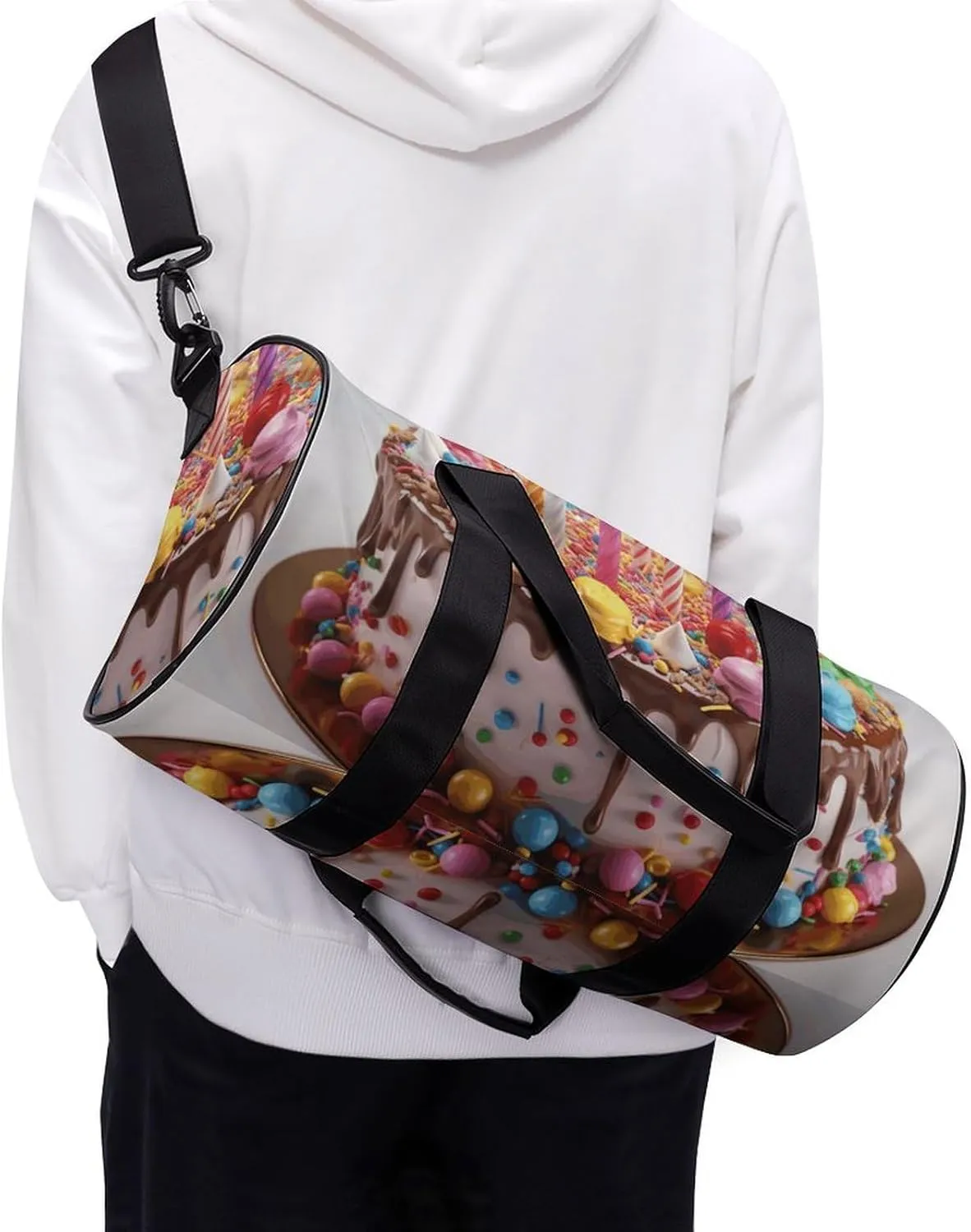 Duffel Bag for Men Women Gym Bag Happy Birthday Beautiful Travel Duffel Bag Waterproof Overnight Bag for Sports Workout
