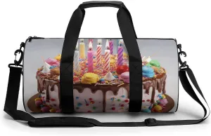 Duffel Bag for Men Women Gym Bag Happy Birthday Beautiful Travel Duffel Bag Waterproof Overnight Bag for Sports Workout