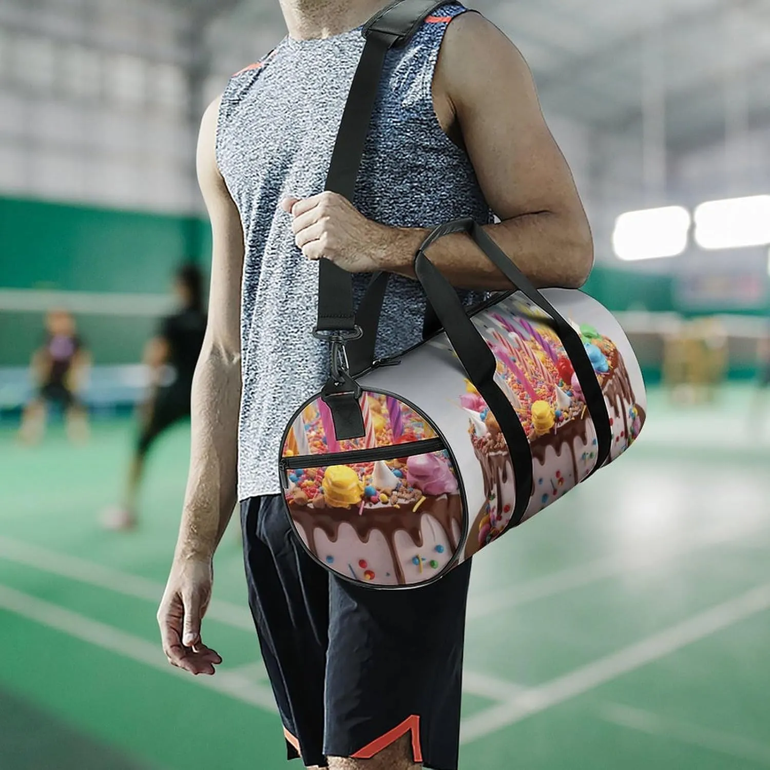 Duffel Bag for Men Women Gym Bag Happy Birthday Beautiful Travel Duffel Bag Waterproof Overnight Bag for Sports Workout