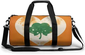 Duffel Bag for Men Women Gym Bag Heart Shape on Background Travel Duffel Bag Waterproof Overnight Bag for Sports Workout