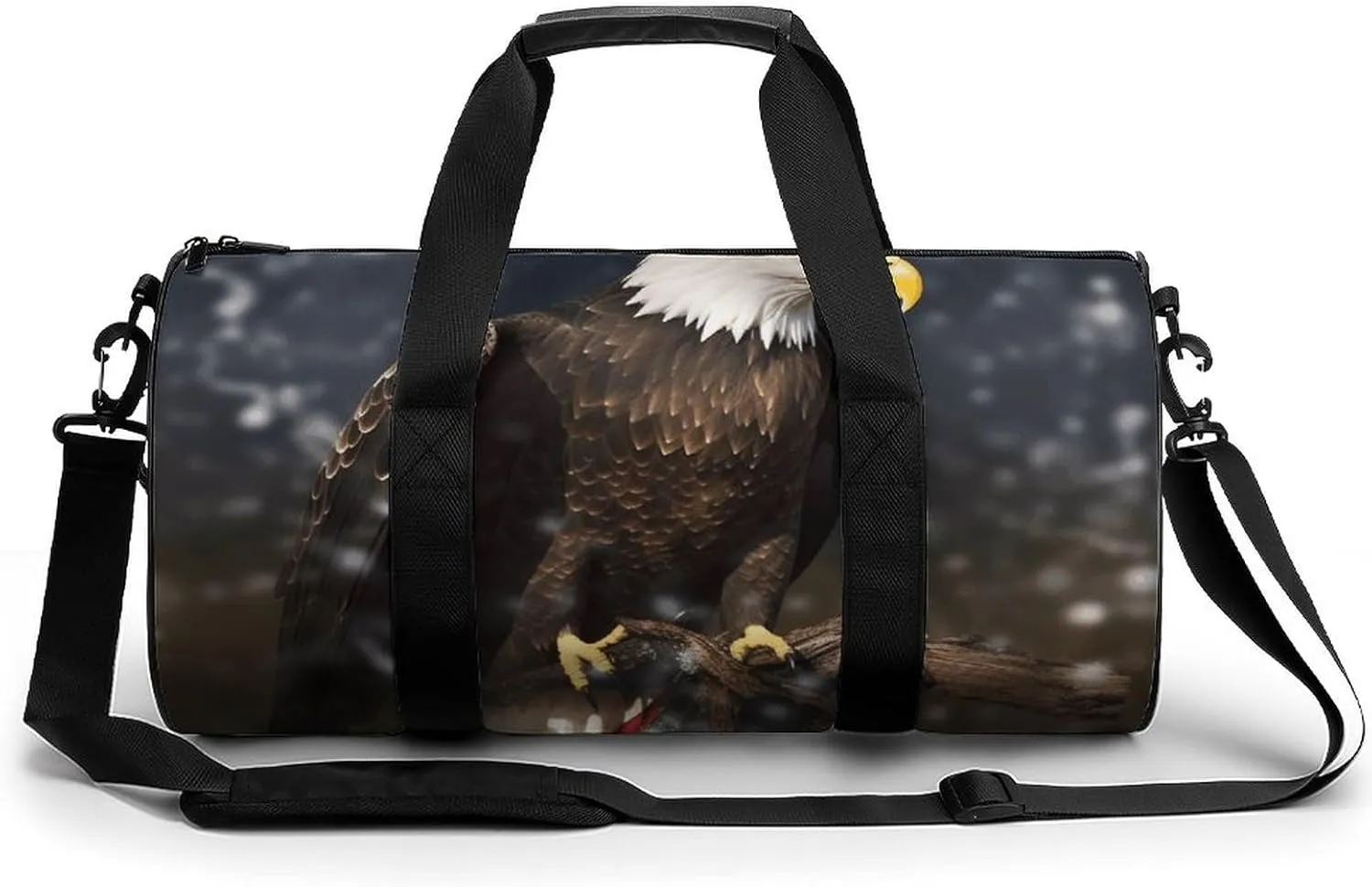 Duffel Bag for Men Women Gym Bag North American Bald Eagle Travel Duffel Bag Waterproof Overnight Bag for Sports Workout
