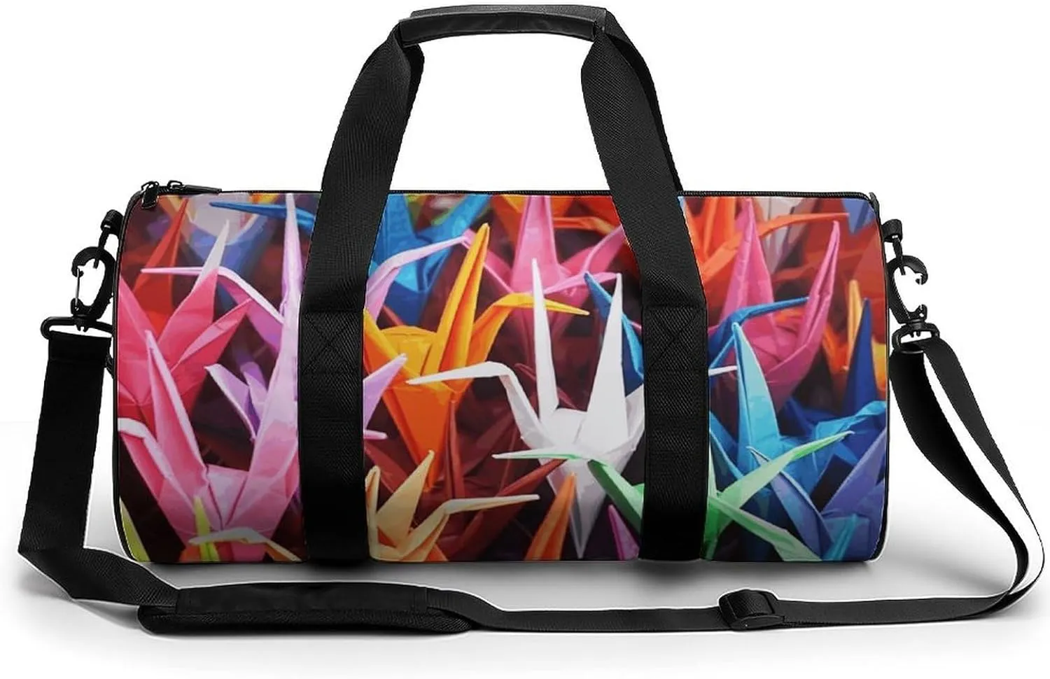 Duffel Bag for Men Women Gym Bag Origami Paper Cranes Travel Duffel Bag Waterproof Overnight Bag for Sports Workout