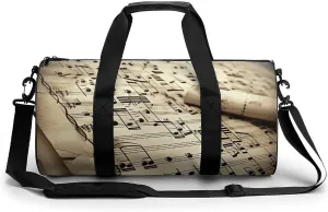 Duffel Bag for Men Women Gym Bag Sheet Music Travel Duffel Bag Waterproof Overnight Bag for Sports Workout