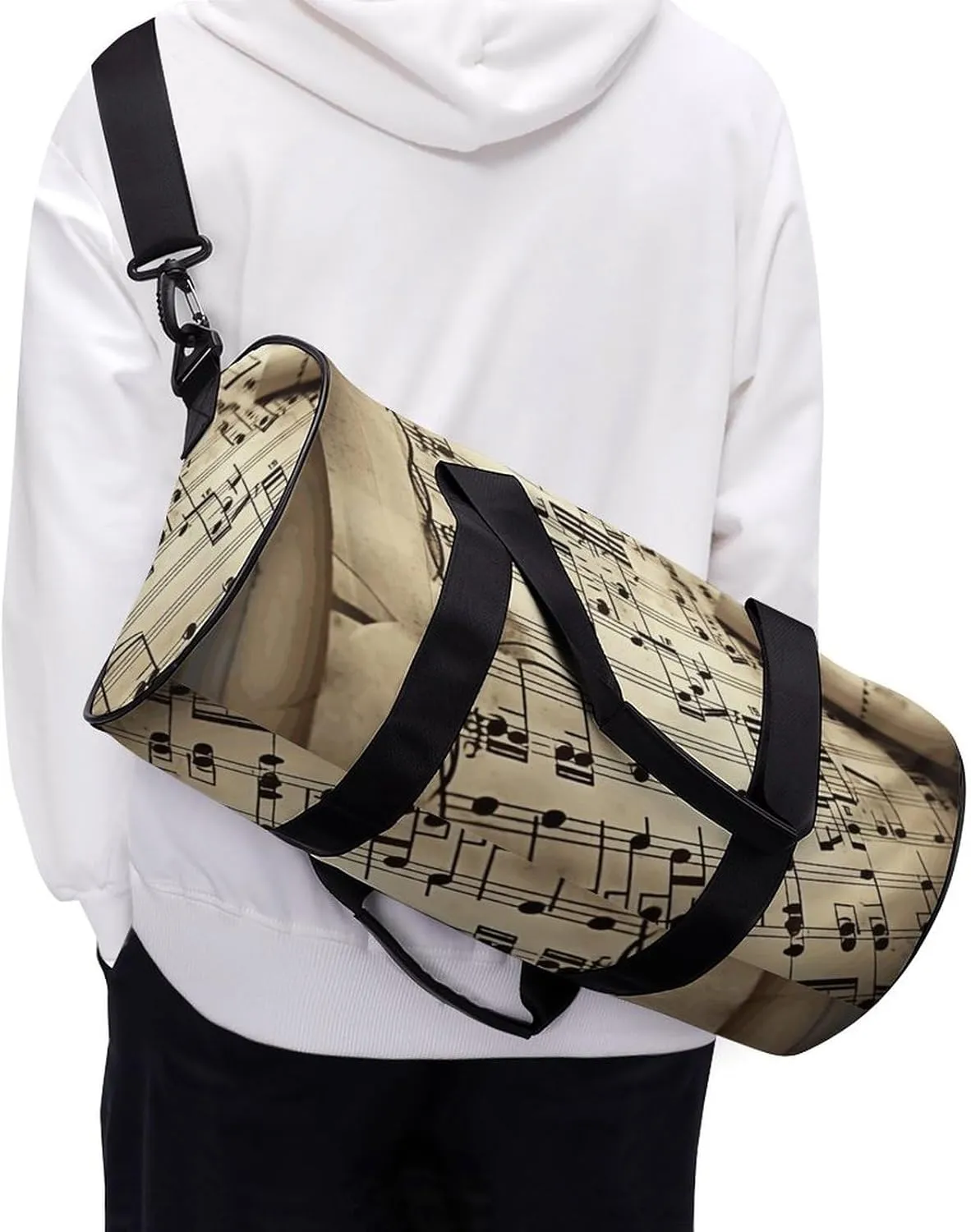 Duffel Bag for Men Women Gym Bag Sheet Music Travel Duffel Bag Waterproof Overnight Bag for Sports Workout