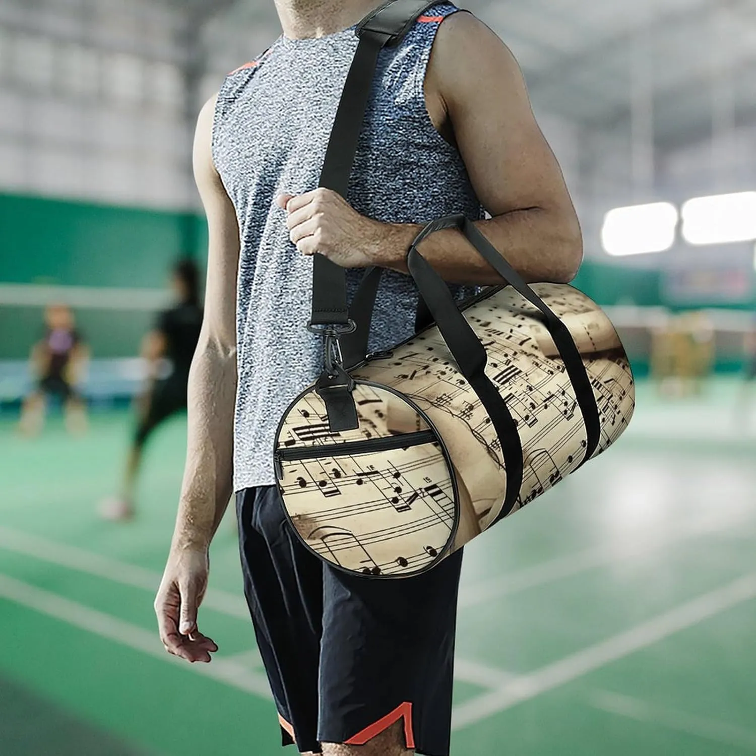 Duffel Bag for Men Women Gym Bag Sheet Music Travel Duffel Bag Waterproof Overnight Bag for Sports Workout
