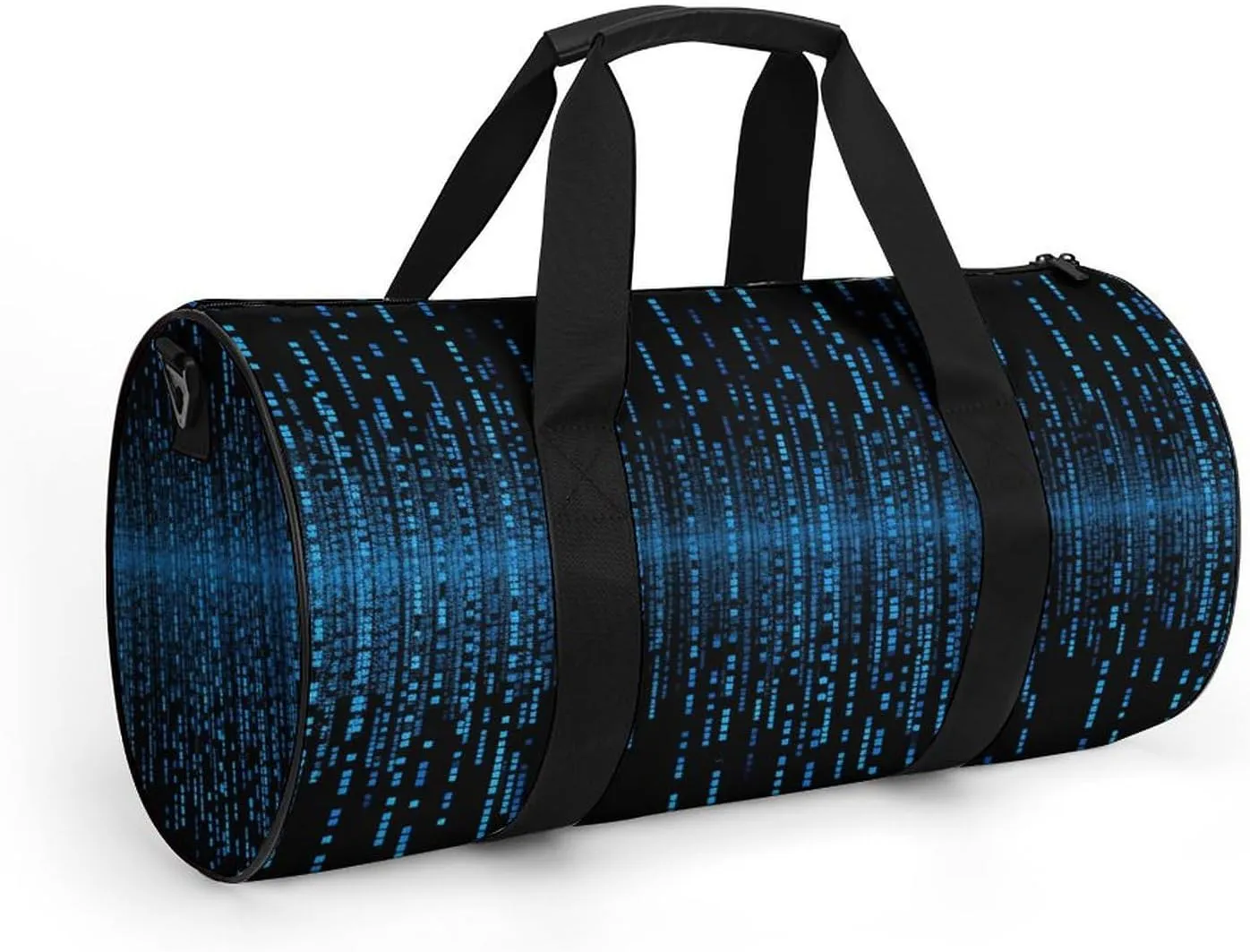 Duffel Bag for Men Women Gym Bag The Blue Binary Matrix Travel Duffel Bag Waterproof Overnight Bag for Sports Workout