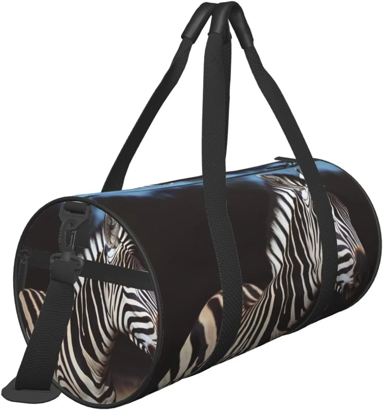 Duffel Bag for Men Women Small Gym Bag Animal Zebra Travel Duffel Bag Waterproof Overnight Bag for Sports Workout