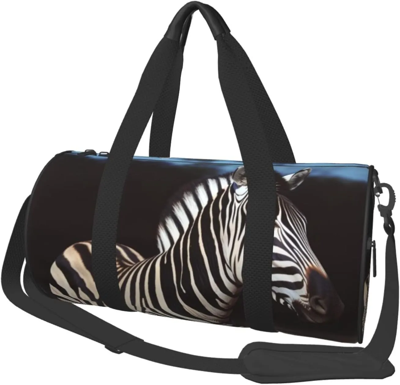 Duffel Bag for Men Women Small Gym Bag Animal Zebra Travel Duffel Bag Waterproof Overnight Bag for Sports Workout
