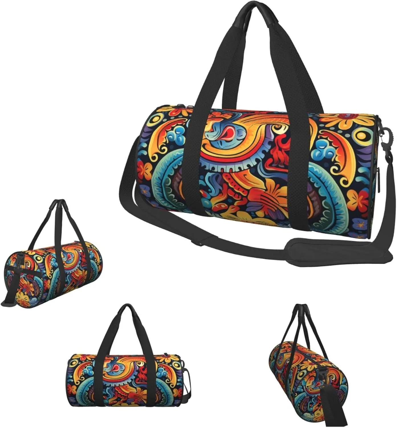 Duffel Bag for Men Women Small Gym Bag Mexican Travel Duffel Bag Waterproof Overnight Bag for Sports Workout