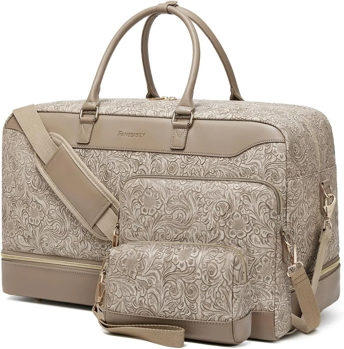 Duffle Bag for Travel,Weekender Bags for Women with Toiletry Bag,Carry On Overnight Bag,40L Gym Bags for Women,Personal Item Travel Bag with Shoe Compartment