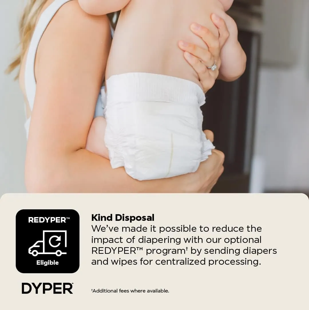 DYPER - Baby Diapers Hypoallergenic Cloth Alternative Day & Overnight Protection - Made with Plant-Based* & Honest Ingredients - Size 3 (28 Count)