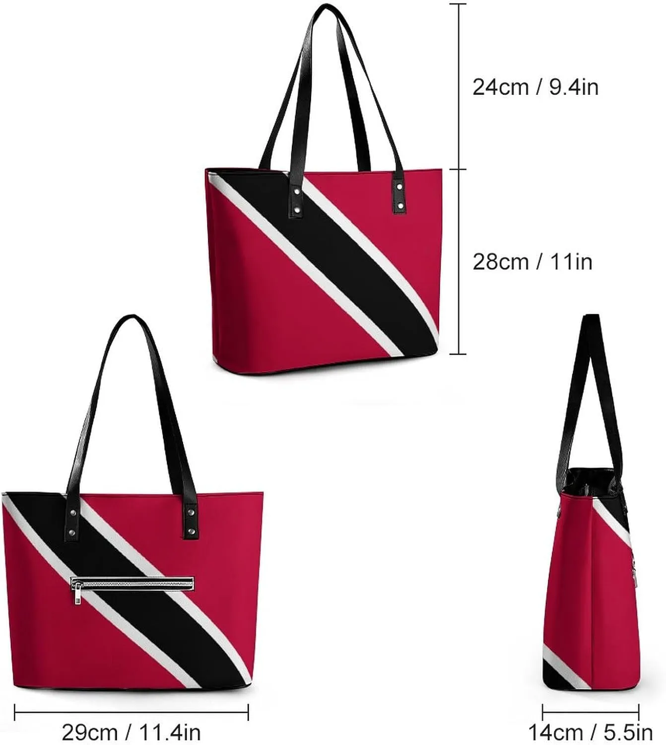 East Timor Flag Stylish Hobo Handbag Women Perfect Leather Tote for Shopping Trips