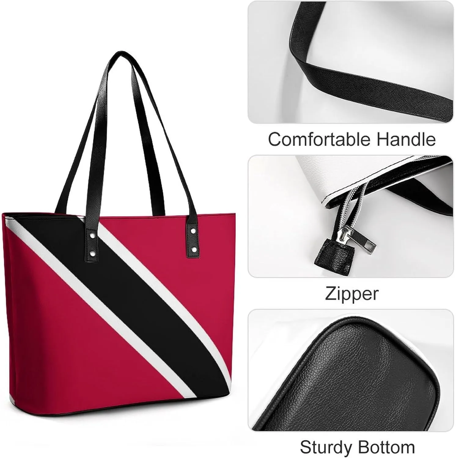 East Timor Flag Stylish Hobo Handbag Women Perfect Leather Tote for Shopping Trips