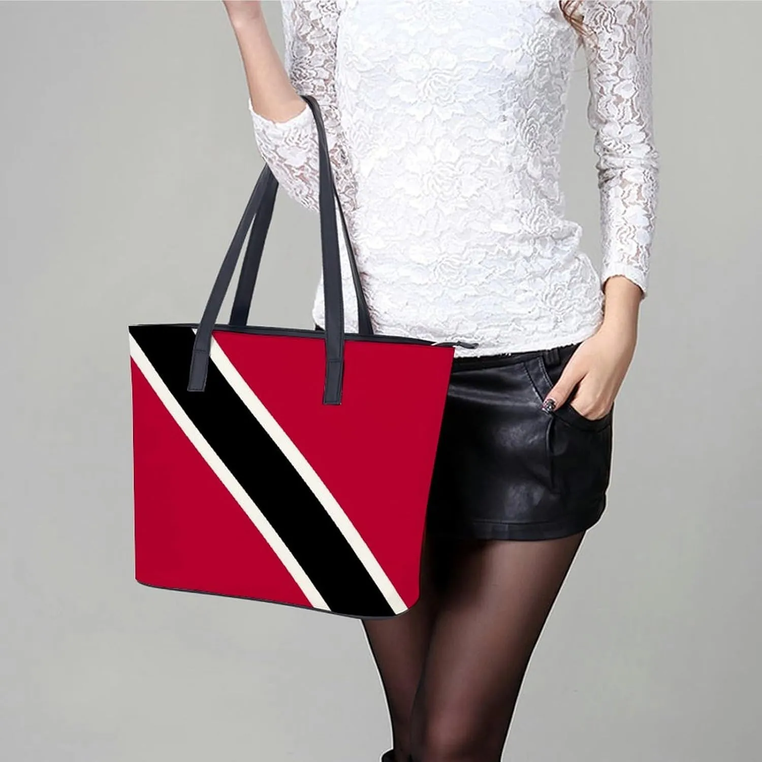East Timor Flag Stylish Hobo Handbag Women Perfect Leather Tote for Shopping Trips
