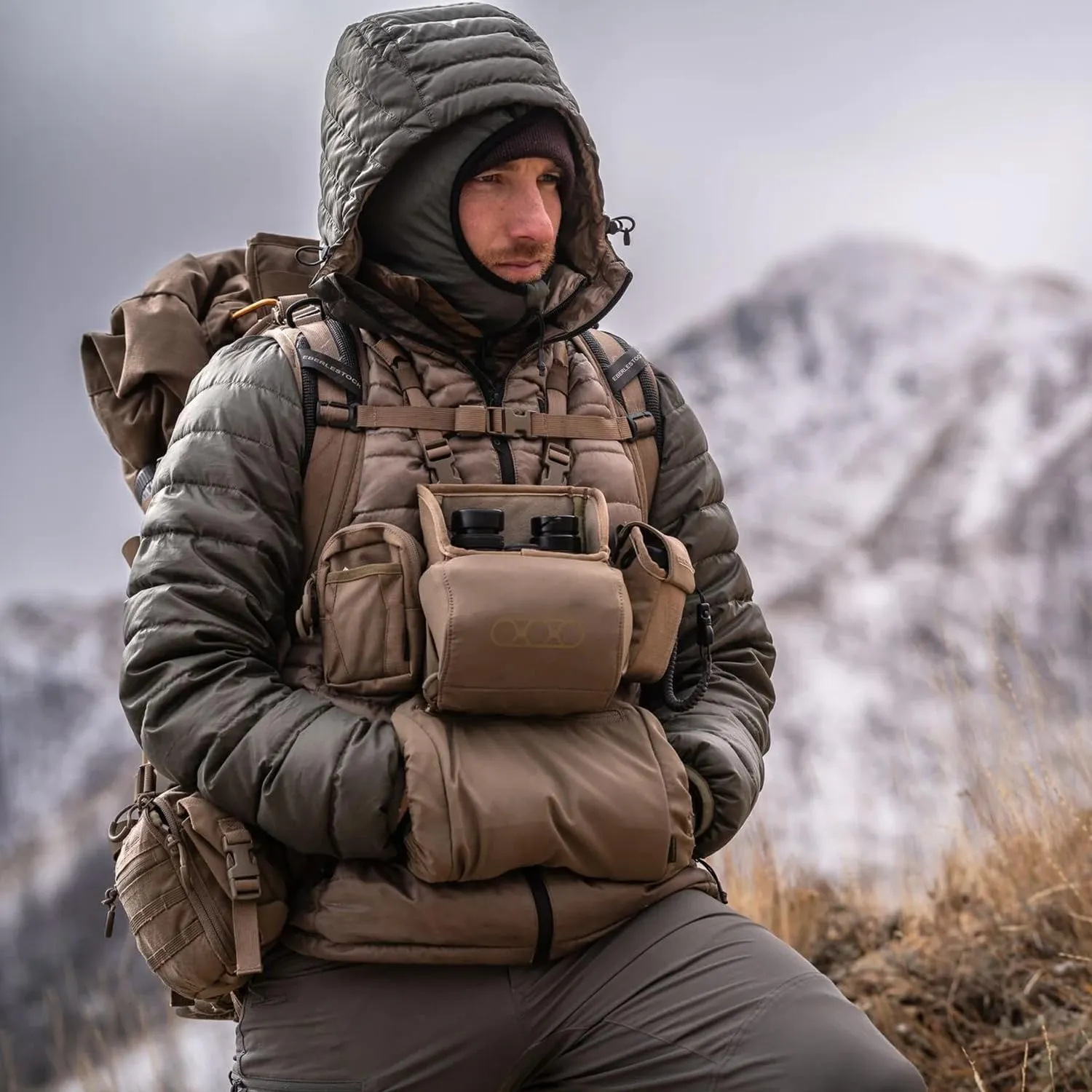Eberlestock Recon Modular Bino Pack - Advanced Binocular Harness System with Customizable Attachments - Mirage - Small