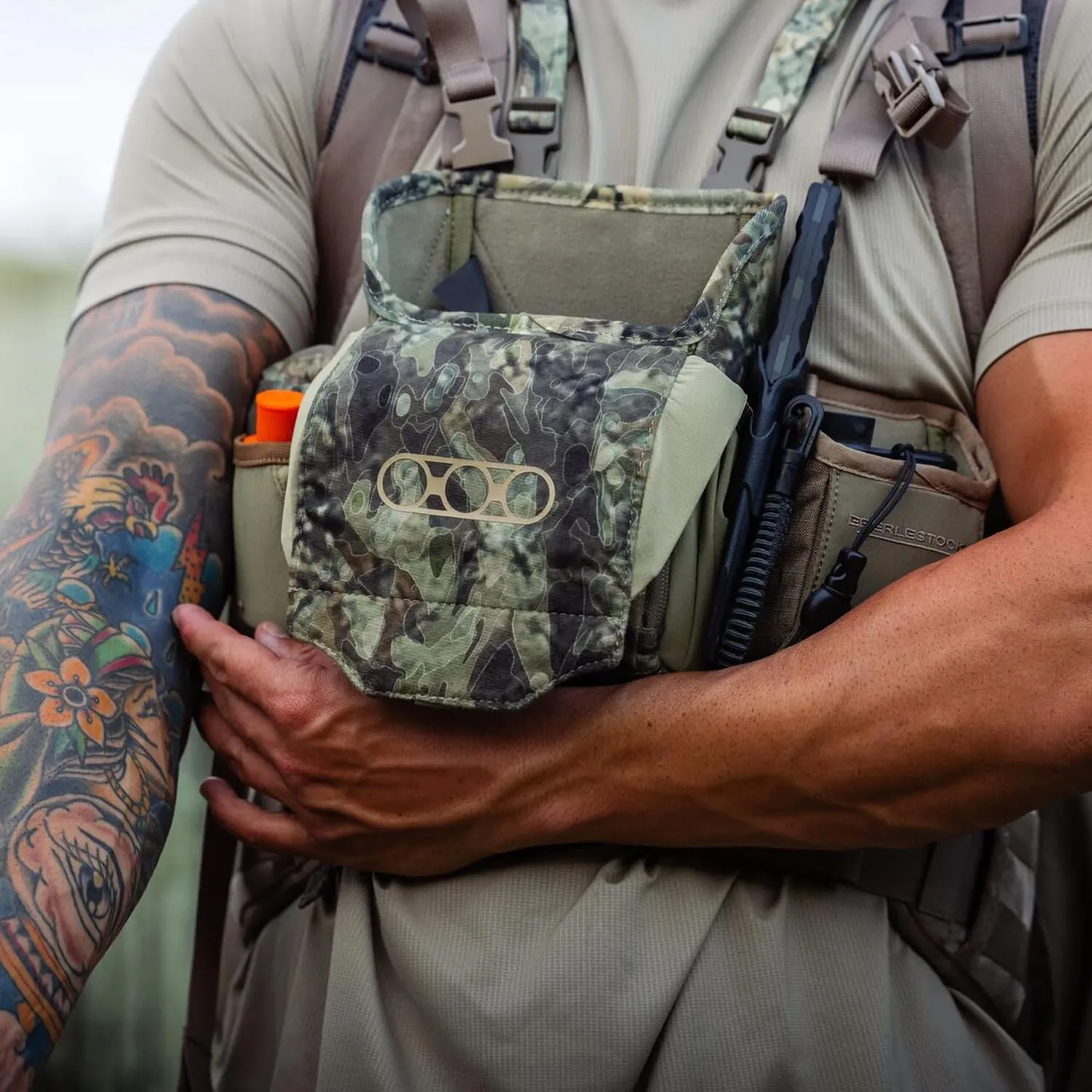 Eberlestock Recon Modular Bino Pack - Advanced Binocular Harness System with Customizable Attachments - Mirage - Small