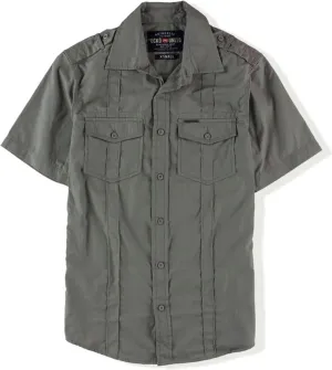 Ecko Unltd. Mens Roberts Ss Woven Button Up Shirt