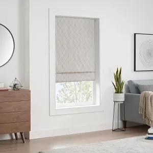 ECLIPSE Darien Insulating Blackout Cordless Lined Window Roman Shade for Living Room, 36 in x 64 in, Linen