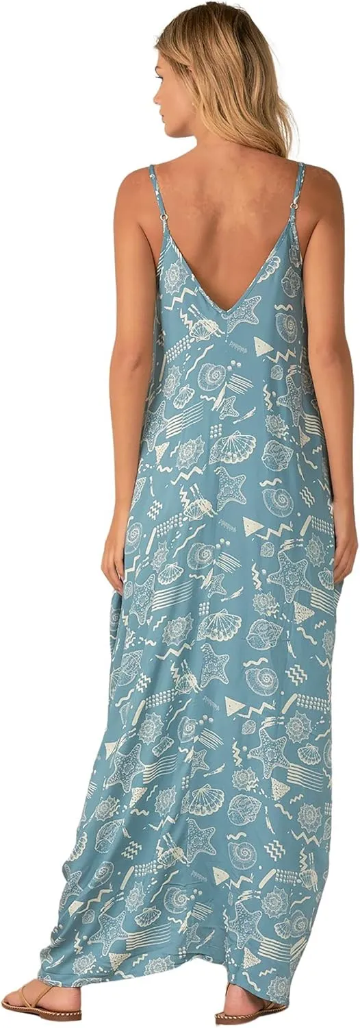 Elan Womens Double V Sheer Maxi Dress