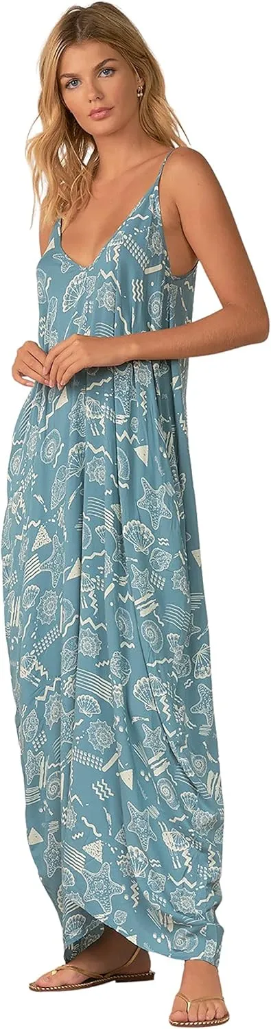 Elan Womens Double V Sheer Maxi Dress