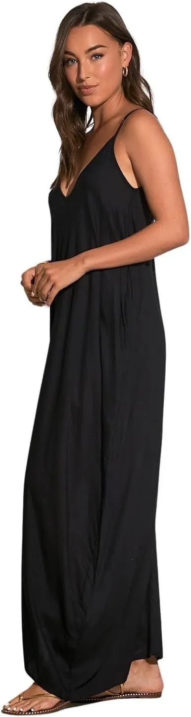 Elan Womens Double V Sheer Maxi Dress