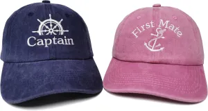 Embroidered Captain & First Mate Hats