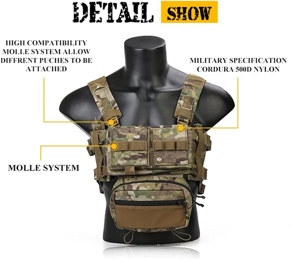 emersongear tac Micro Fight Chissis MK3 Modular Vest for Airsoft Paintball Cosplay
