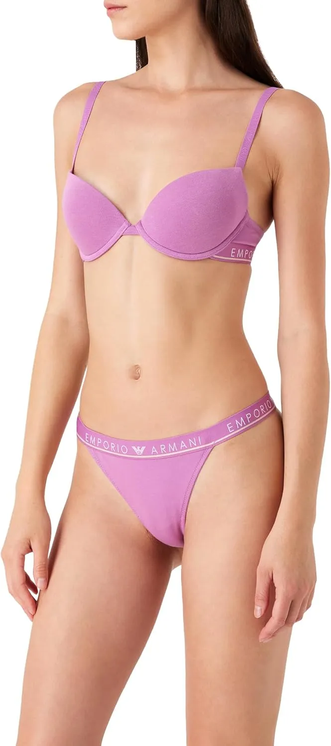 Emporio Armani Women's Iconic Logoband Push Up Bra