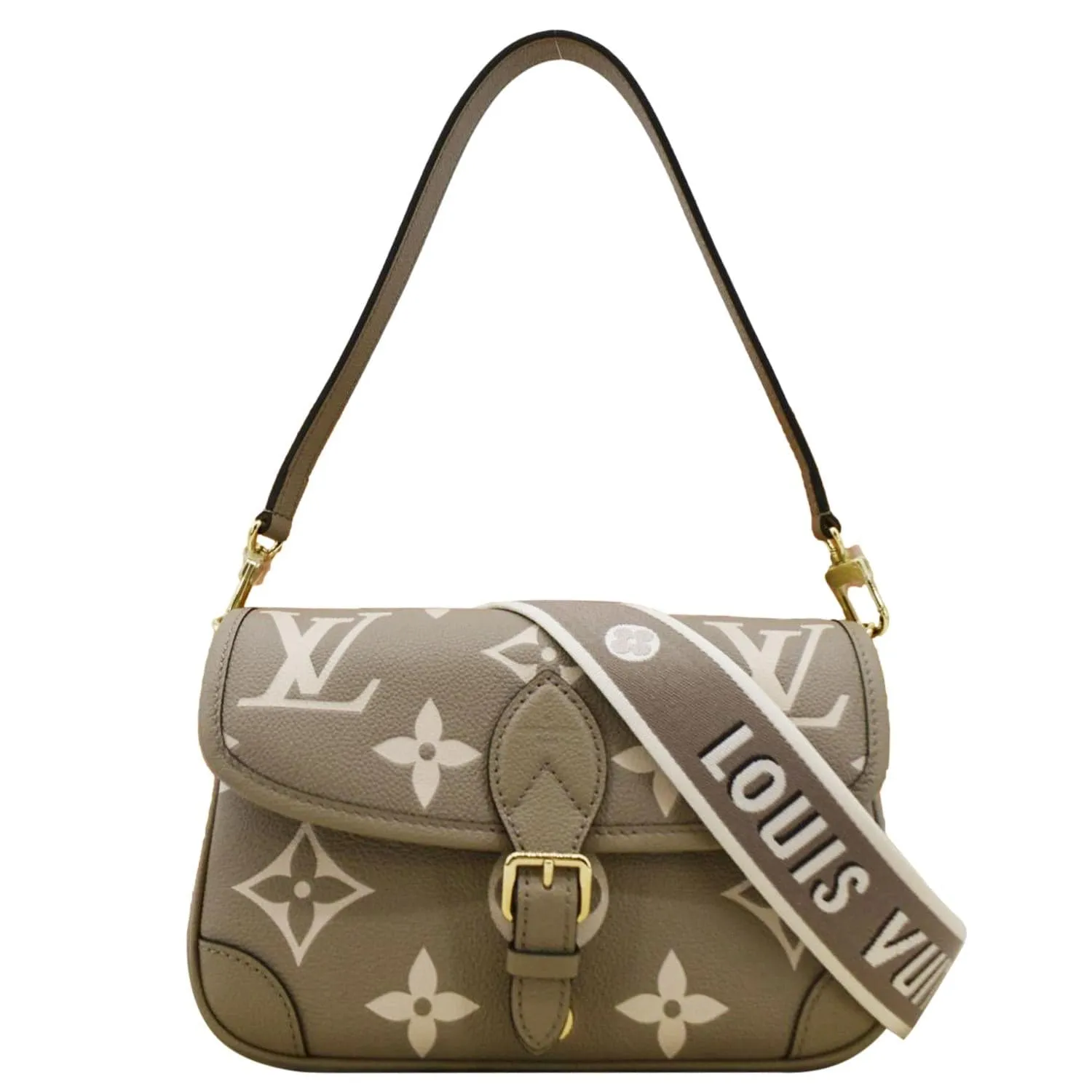 Empreinte LOUIS VUITTON Shoulder Monogram Bag Friendly assistance Bicolor Money-saving Leather Diane