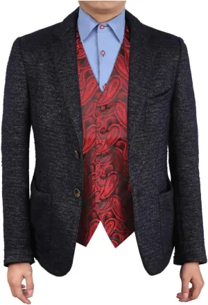 Epoint EGC1B01-03 Multi Mens Paisley Waistcoat Woven Microfiber S-5XL Vest