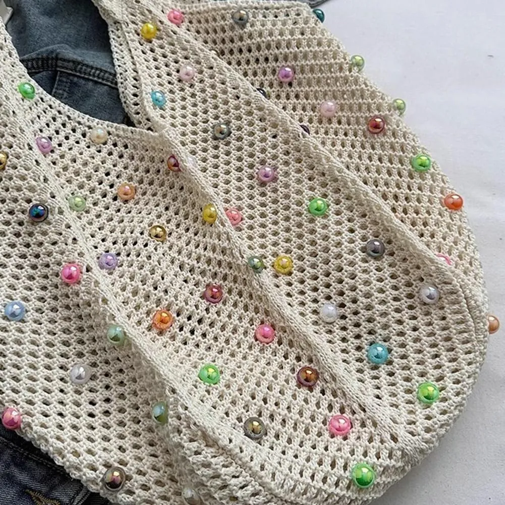 Epsion 2025 Woven Tote Bag for Women Summer Handbag Chic Hobo Handle Purse Shoulder Bag Beach Travel