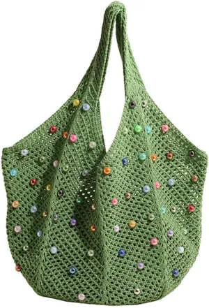 Epsion 2025 Woven Tote Bag for Women Summer Handbag Chic Hobo Handle Purse Shoulder Bag Beach Travel