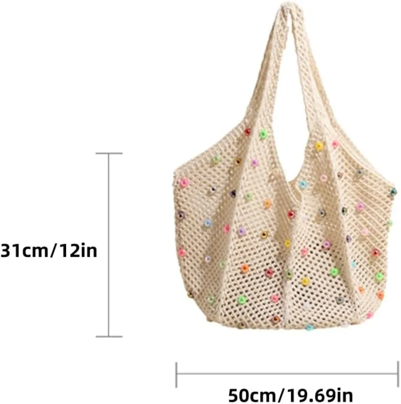 Epsion 2025 Woven Tote Bag for Women Summer Handbag Chic Hobo Handle Purse Shoulder Bag Beach Travel