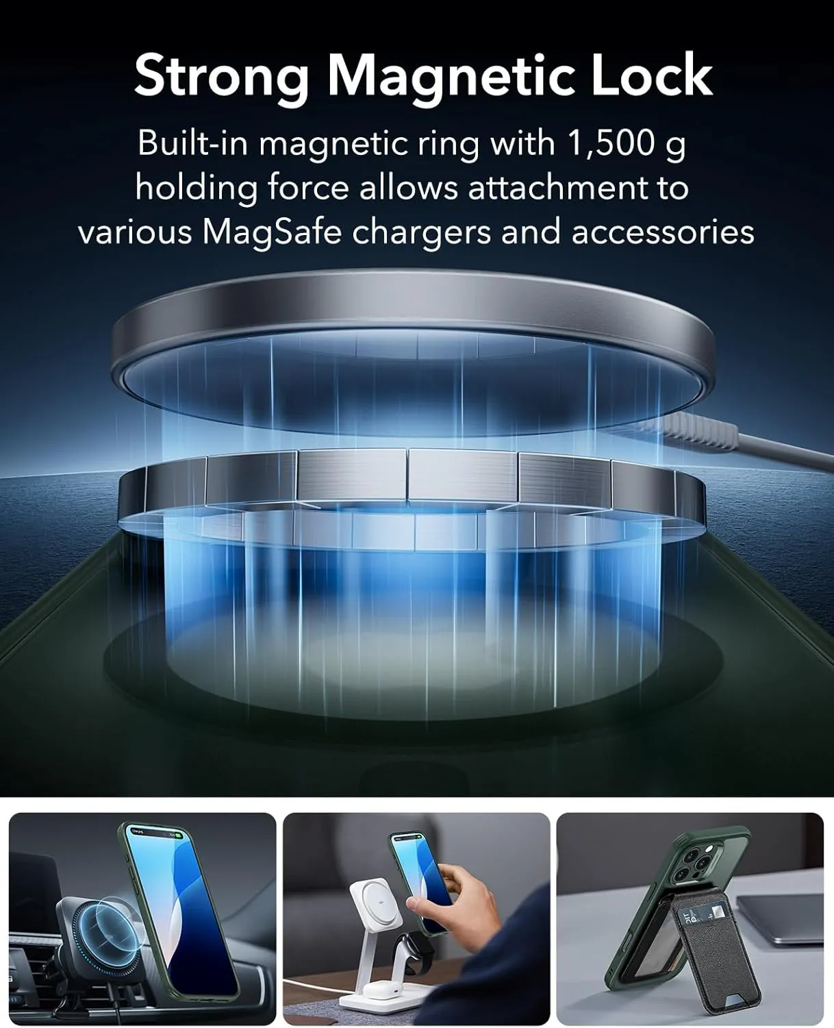 ESR for iPhone 16 Pro Case, Translucent Matte Case, Compatible with MagSafe, Military-Grade Protection, Classic Series,Frosted Green